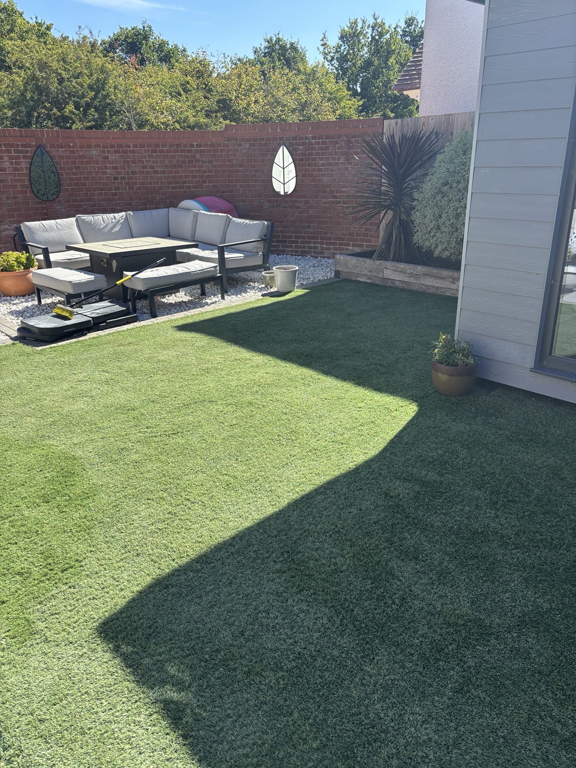 Artificial lawn after Green Revive restoration